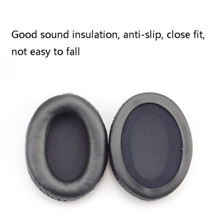 2 PCS Headset Sponge Cover Ear Pad Leather Case For Kingston Cloud Silver II, Colour: Grid-garmade.com