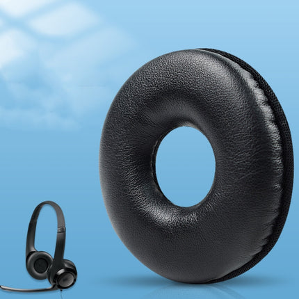 2 PCS Headset Sponge Cover Earmuffs For Logitech H390(Black)-garmade.com