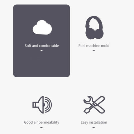 2 PCS Suitable for V-Moda LP/M100/LP2 Headest Sponge Cover Earmuffs, Colour: Black Black Net-garmade.com