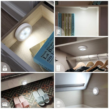 6 LED Home Wardrobe Smart Human Body Sensor Light, Light color: Warm Light (White)-garmade.com