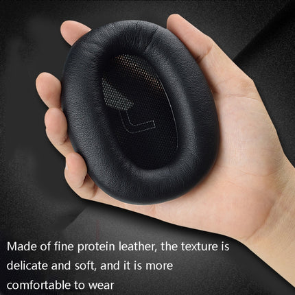 1 Pair Protein Skin Leather Headest Sponge Earmuffs For Edifier W820BT / W808BT / K815 / K815PG1 / H840 / K800 / K830(Gray)-garmade.com