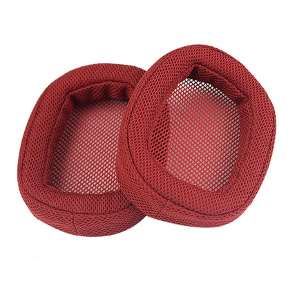 2 PCS Suitable for Logitech G433 G Pro Headphone Cover Sponge Cover Earmuffs(Red Grid)-garmade.com