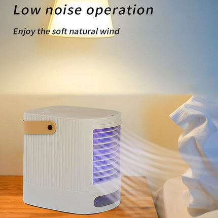 Home Dorm Room Office Mini Air Cooler USB Cooling Fan(Black)-garmade.com