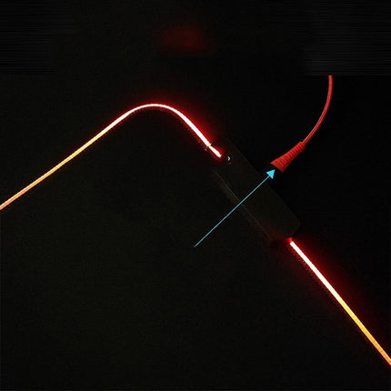 250x350x3mm F-01 Rubber Thermal Transfer RGB Luminous Non-Slip Mouse Pad(Glasses Cat)-garmade.com