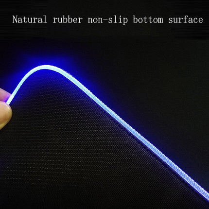 250x350x3mm F-01 Rubber Thermal Transfer RGB Luminous Non-Slip Mouse Pad(Brontosaurus)-garmade.com