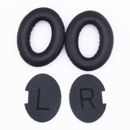 2 PCS Headset Lambskin Sponge Cover Earmuffs For Bose QC25 / QC15 / QC2 / QC35 / AE2i(Black+Black)-garmade.com