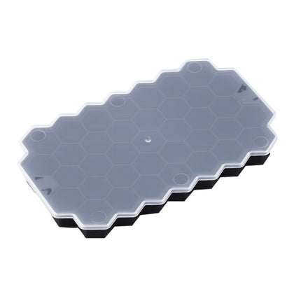 2 PCS Bar Whiskey Silicone Ice Tray Mold, Specification: 37 Grid Honeycomb Cover(Black)-garmade.com