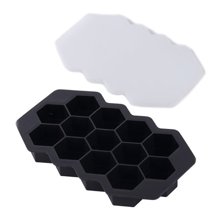 2 PCS Bar Whiskey Silicone Ice Tray Mold, Specification: 13 Grid Honeycomb Cover(Black)-garmade.com