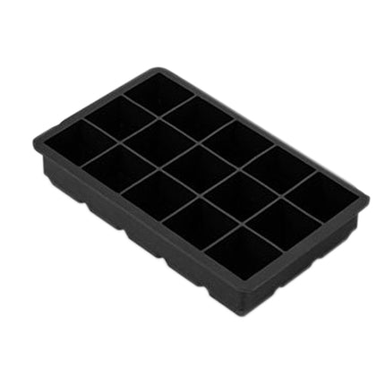 2 PCS Bar Whiskey Silicone Ice Tray Mold, Specification: 15 Grid Square Cover(Black)-garmade.com