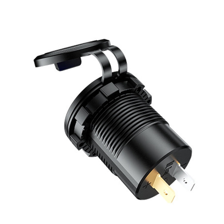 Car Motorcycle Ship Modified USB Charger Waterproof PD + QC3.0 Fast Charge, Model: Red Light With Terminal-garmade.com