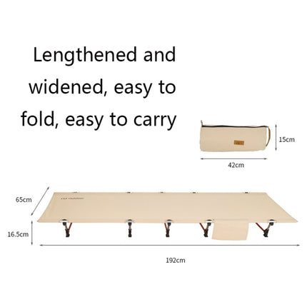 CLS Ultra-Light Outdoor Camping Bed Aluminum Alloy Portable Lunch Break Folding Bed(Black)-garmade.com