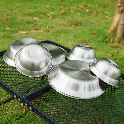 16 PCS / Set CLS Outdoor Stainless Steel Tableware Portable Camping Dinner Bowl Plate Kit-garmade.com