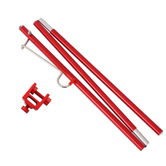 CLS Outdoor Aluminum Alloy Mini Simple Light Stand Camping Foldable Fixed Light Bracket(Red)-garmade.com