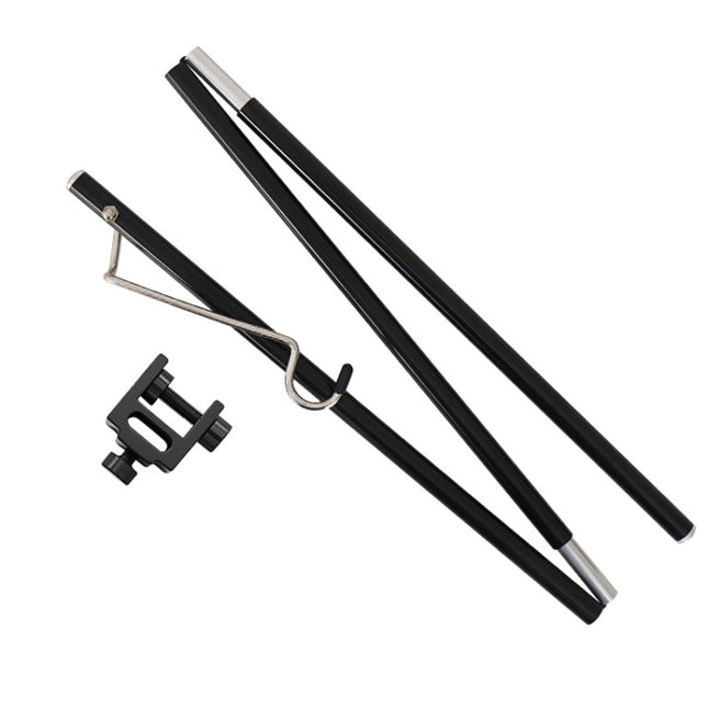 CLS Outdoor Aluminum Alloy Mini Simple Light Stand Camping Foldable Fixed Light Bracket(Black)-garmade.com