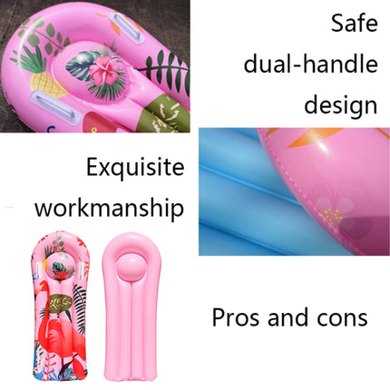 Cartoon Animal Pattern PVC Buoyancy Board Water Inflatable Children Surfboard(Flamingo)-garmade.com