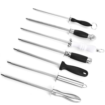10 PCS Style 1 Grinding Rod Stainless Steel Kitchen Sharpening Tool-garmade.com