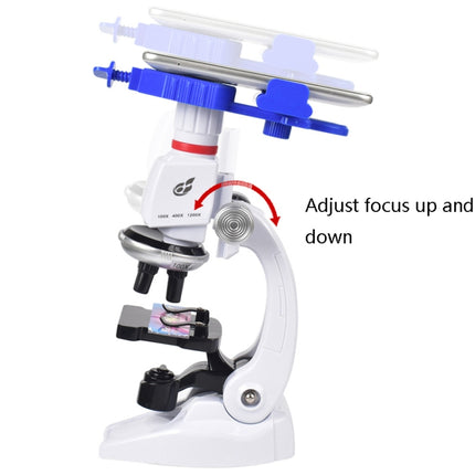 Students Scientific Experimental Equipment Biological Microscope, Style: C2156 With Phone Holder-garmade.com