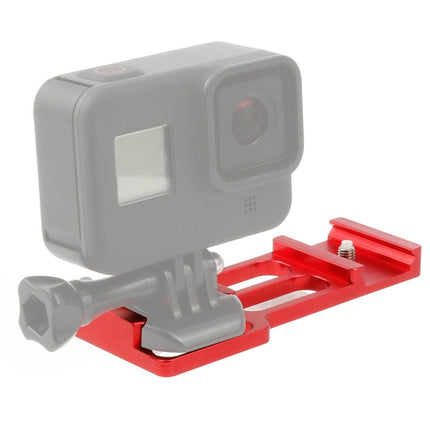 20mm Rail Side Mount For GoPro HERO10 Black / HERO9 Black / HERO8 Black /7 /6 /5 /5 Session /4 Session /4 /3+ /3 /2 /1, DJI Osmo Action, Xiaoyi And Other Action Cameras, Hunting Shot(Red)-garmade.com
