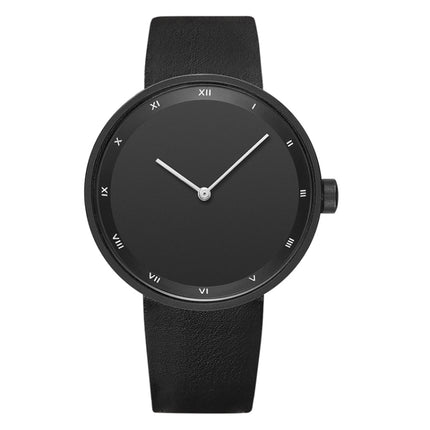 YAZOLE Simple Fashion Quartz Couple Watch(521 Black Shell Black Tray Black Belt)-garmade.com
