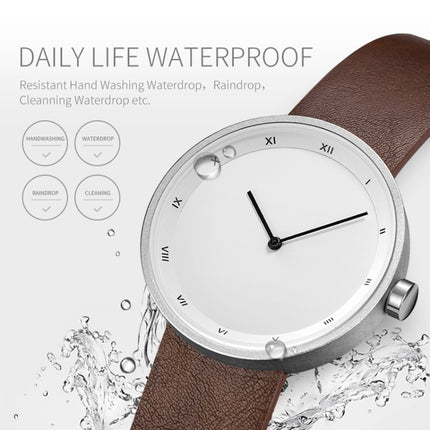 YAZOLE Simple Fashion Quartz Couple Watch(523 Black Shell Black Tray Brown Belt)-garmade.com