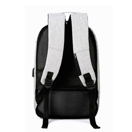 16 inch Men Password Lock Backpack Business Casual Anti-Theft Computer Bag With External USB Port(Black)-garmade.com