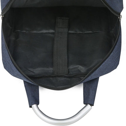14 inch Business Computer Shoulders Backpack Travel Wear-Resistant Leisure Bag with External USB Port(Black)-garmade.com