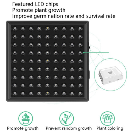 LED Plant Light Quantum Board Greenhouse Seedling Plant Growth Supplementary Light Full Spectrum Plant Planting Light, Power: 169 Beads UK Plug-garmade.com