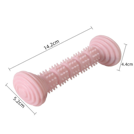 Pet TPR Molar Toy Chew Dog Toothbrush Toy Clean Teeth Molar Tease Dog Stick(Pink)-garmade.com