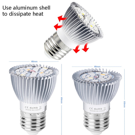 2 PCS LED Plant Growth Lamp Full Spectrum Plant Fill Light Cup, Power: E27 18 Beads-garmade.com