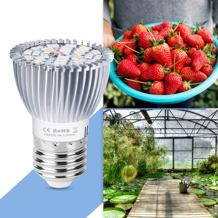 2 PCS LED Plant Growth Lamp Full Spectrum Plant Fill Light Cup, Power: E27 18 Beads-garmade.com