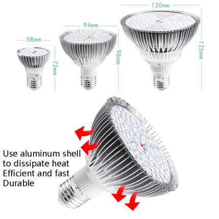 LED Plant Growth Lamp Full-Spectral E27 Plant Fill Light, Power: 30W 40 Lamp Beads-garmade.com