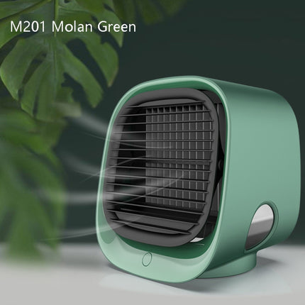 Desktop Cooling Fan USB Portable Office Cold Air Conditioning Fan, Colour: M201 Molan Green-garmade.com