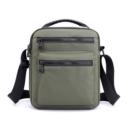 Men Casual Shoulder Bag Oxford Cloth Sports Crossbody Chest Bag(Army Green)-garmade.com