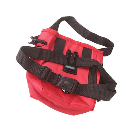 Pet Training Bag Snack Bag Outdoor Waist Bag Portable Two-In-One Foldable Multifunctional Bag(Red)-garmade.com