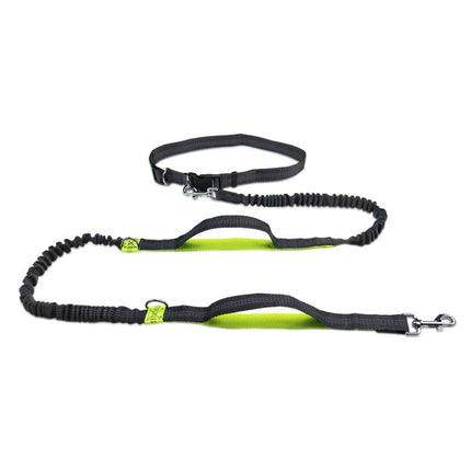 Running Reflective Double Telescopic Dog Rope Dog Chain Traction(Fluorescent Green)-garmade.com