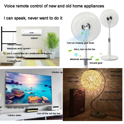 YK-166 Air Conditioner Voice Remote Control Smart AI Night Light Appliance Control TV Voice Companion(English Version)-garmade.com