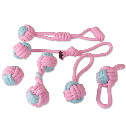 Bone Dog Molar Teeth Cleaning Toy Candy Color Woven Cotton Rope-garmade.com