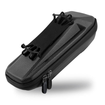 WEST BIKING YP0707263 Bicycle Outdoor Front Beam Bag EVA Hard Shell Phone Bag(Black)-garmade.com