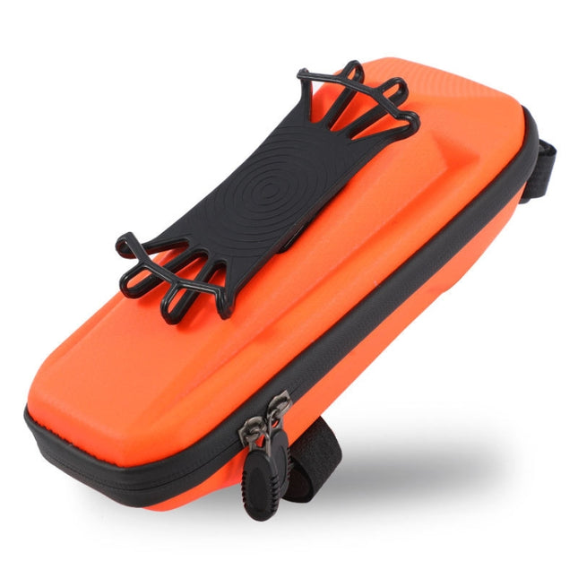 WEST BIKING YP0707263 Bicycle Outdoor Front Beam Bag EVA Hard Shell Phone Bag(Orange)-garmade.com