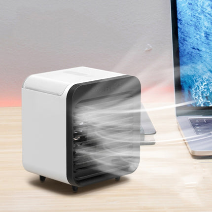 Desktop Humidification Spray USB Water-cooled Fan(Black and White)-garmade.com