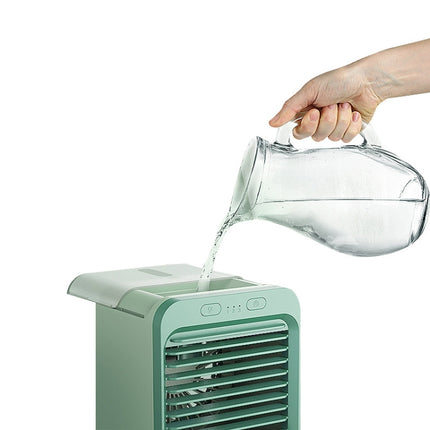 Desktop Humidification Spray USB Water-cooled Fan(Green)-garmade.com