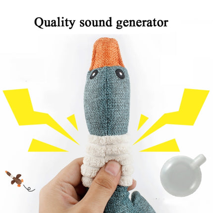 2 PCS Long Animal Wild Goose Vocal Bite Resistant Dog Toy Plush Molar Dog Supplies, Specification: Blue-garmade.com