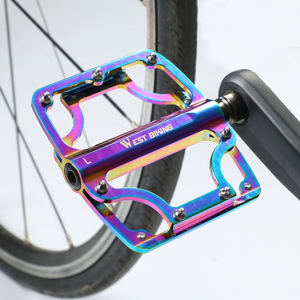 1 Pair WEST BIKING YP0802081 Mountain Road Bike Colorful Pedals(Colorful)-garmade.com
