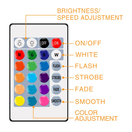 10W Smart Remote Control RGB Bulb Light 16 Color Lamp(White)-garmade.com