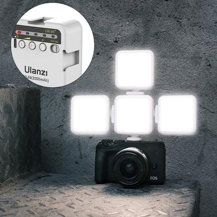 Ulanzi VL49 6W Small LED Video Light 5500K Dimmable Photography Soft Light Vlog Fill Light( White)-garmade.com