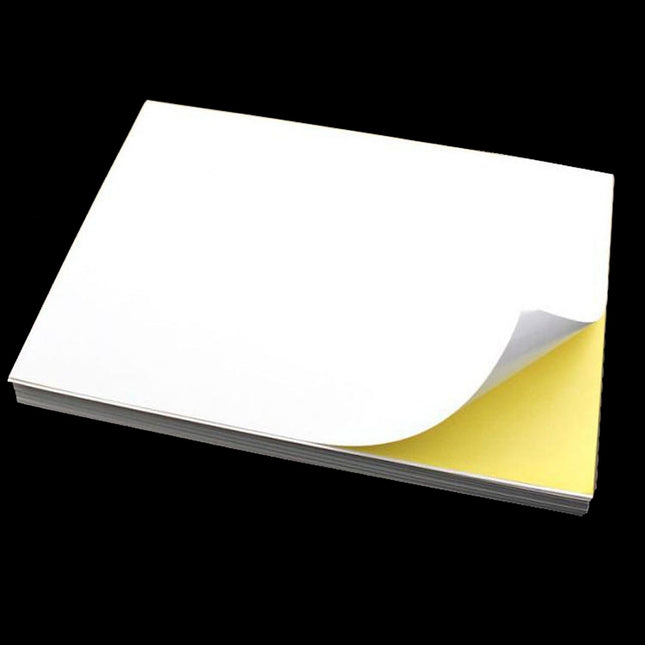 100 Sheets A4 Non-Adhesive Print Paper Blank Writing Adhesive Laser Inkjet Print Label Paper(Glossy)-garmade.com