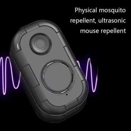 H20 Ultrasonic USB Mosquito Repellent Portable Outdoor Mini Insect Repellent(Black)-garmade.com