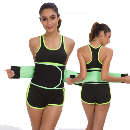 Fitness Protective Gear Sports Training Abdominal Belt Compression Sweat Protective Belt, Specification: M (105 x 20cm)(Green)-garmade.com