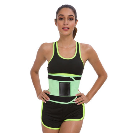 Fitness Protective Gear Sports Training Abdominal Belt Compression Sweat Protective Belt, Specification: L (117 x 23cm)(Green)-garmade.com