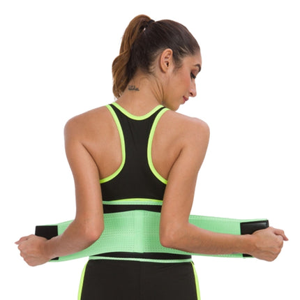 Fitness Protective Gear Sports Training Abdominal Belt Compression Sweat Protective Belt, Specification: L (117 x 23cm)(Green)-garmade.com